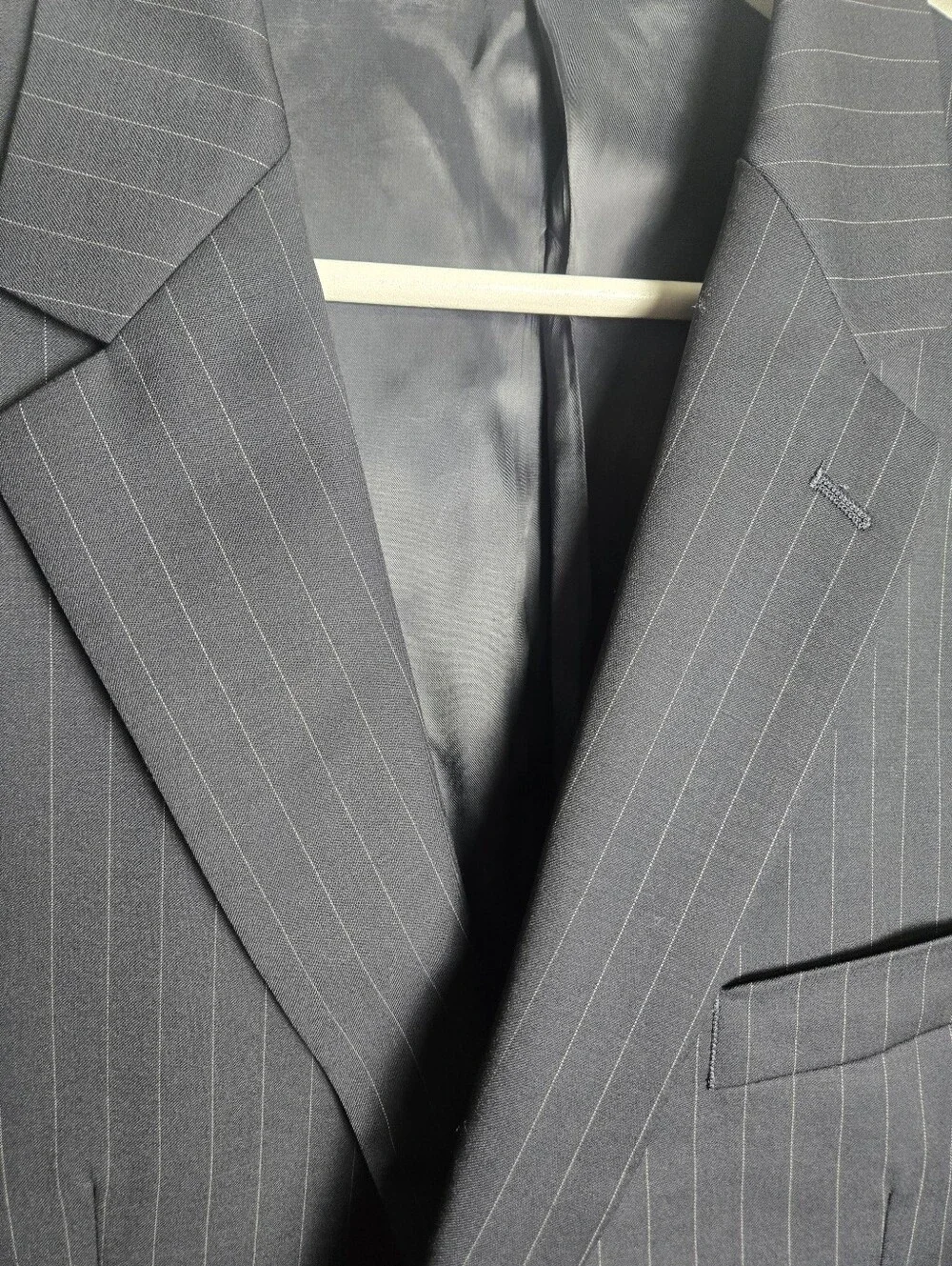 Lauren Ralph Lauren Dark Grey 100% Wool Suit Blazer Size 46S